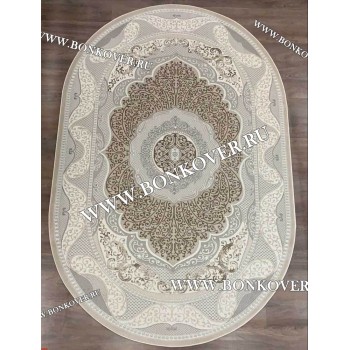 Ковер в гостиную дизайн 06 Бежевый Овал